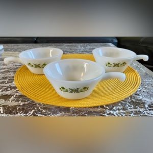 Anchor Hocking Fire King Handled Bowls Set of 3 Penn Dutch Design